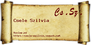 Csele Szilvia névjegykártya