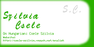 szilvia csele business card